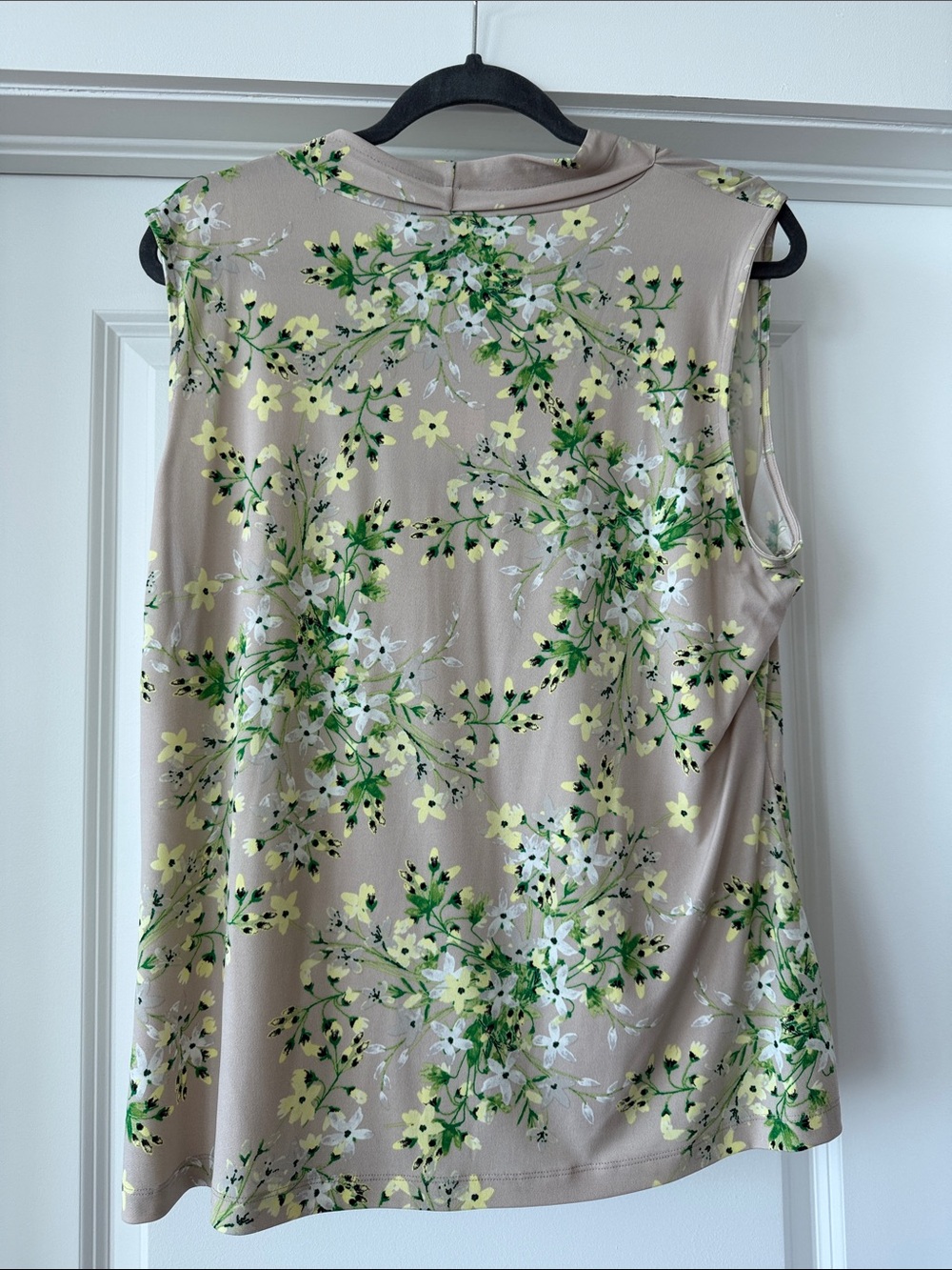 Calvin Klein Taupe Blazer with Green Floral Print - Picture 5 of 6